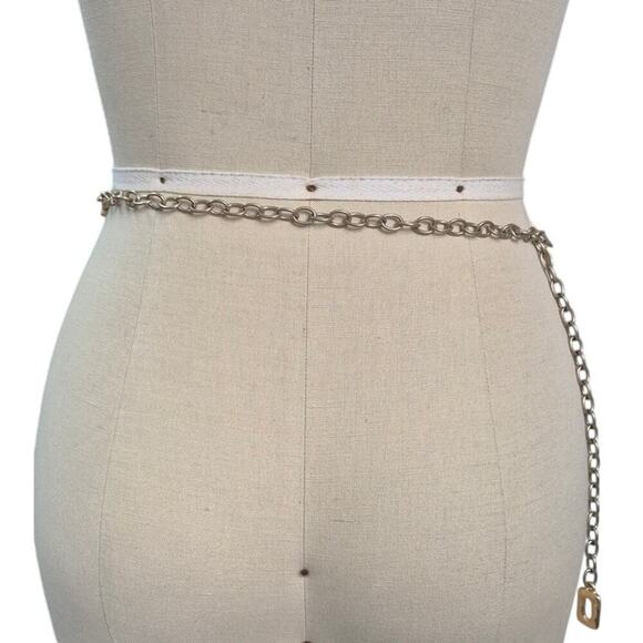 Chicos Chunky Stone & Resin Mixed Media Statement Chain Belt, OS 52 inches - Picture 5 of 6